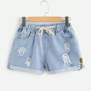 Distressed Denim Short